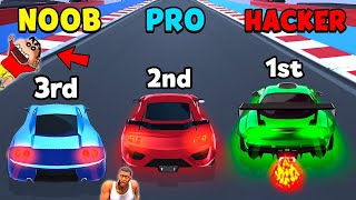 NOOB vs PRO vs HACKER In RACE MASTER 3D with SHINCHAN and CHOP | AMAAN-T | SHINCHAN Game in Hindi