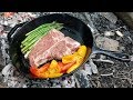 Best Campfire Meal  - Seered Steak and Vegetables - Easy & Affordable!