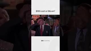 100 DOLLARS or BITCOIN? (Cash or Crypto Social Experiment)