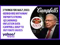 Berkshire Hathaway reports strong Q2 earnings; Inflation data to watch; Campbell Soup to buy Rao's