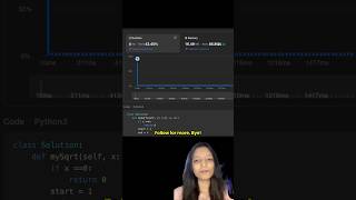 Leetcode 69. Sqrt(x) || Using Binary Search Algorithm || DSA || Python