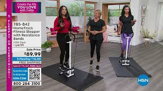 HomeTrack Fitness Stepper with Resistance Bands