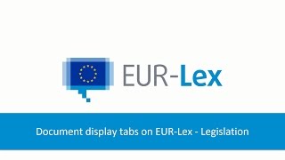 Document display tabs on EUR-Lex - EU case law
