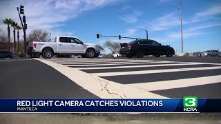 Manteca traffic camera catches hundreds of drivers running red lights within 5 days
