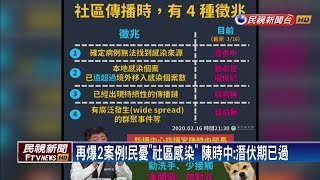 再爆2案例!民憂「社區感染」 陳時中：潛伏期已過－民視新聞