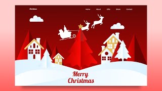 Animated Christmas Website Using HTML CSS And JavaScript