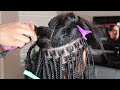 detailed parting tutorial knotless box braids