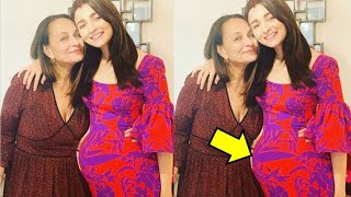Pregnant Alia Bhatt flaunting her Cute Baby Bump with her Mom Soni Razdan