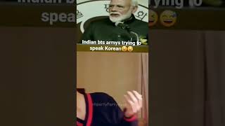 when Indian BTS ARMY trying to speak Korean 🥺😚#shorts #bts