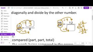 Elmhorst Math Lesson Writing and Solving Proportions