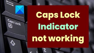 Caps Lock Indicator not working in Windows 11/10