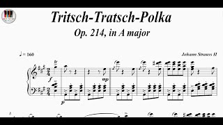 Tritsch-Tratsch-Polka,  Op. 214, in A major - Johann Strauss II, Piano