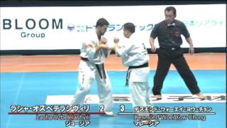 【新極真会】 The 11th World Karate Championship 1 round1 Lasha Ozbetelashvili vs Desmond Woei Yow Chong