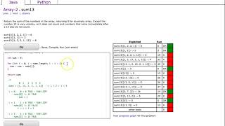 Codingbat - sum13 (Java)