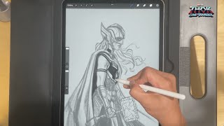 Marvel Studios’ Thor: Love and Thunder | Drawing The Mighty Thor with Andy Park