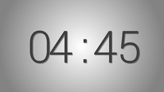 4 Minutes 45 seconds countdown Timer - Beep at the end | Simple Timer (four min forty-five sec)