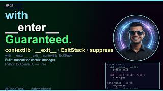 Python Context Managers Explained | with, __enter__, __exit__, contextlib, ExitStack | Ep 26