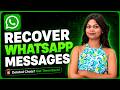 How to Restore Deleted WhatsApp Chats With & Without Backup (2026) | #WhatsAppChatsRecovery