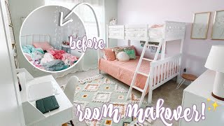 GIRLS BEDROOM MAKEOVER | BEFORE AND AFTER | MORE WITH MORROWS