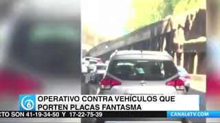 Realizan operativo contra vehículos que porten placas “fantasma”