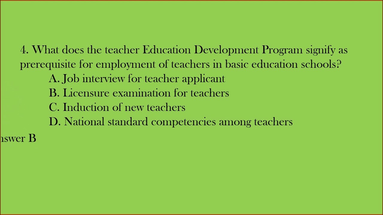 LET REVIEWER (TEACHING PROFESSION) - YouTube