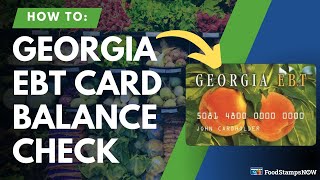 Georgia EBT Balance Check Instructions