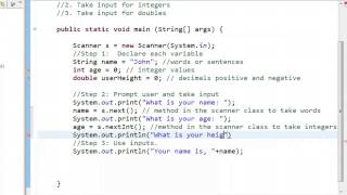 Eclipse Taking inputs Scanner class
