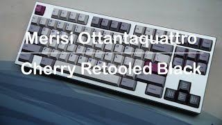 Typing Sounds: Merisi Ottantaquattro with lubed Cherry Retooled Black | Alu Plate