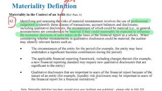 22522 Autumn Session 2016 - Topic 6 - materiality, audit risk model and internal controls