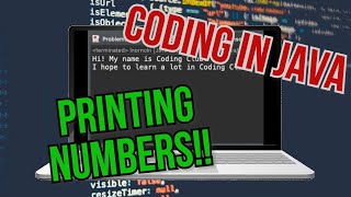 Printing Numbers (Integers) | Java Programming #5 | Coding Club