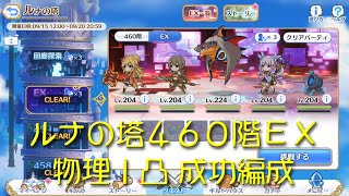 プリンセスコネクト Re：Dive　ルナの塔460階EX１凸クリア成功編成