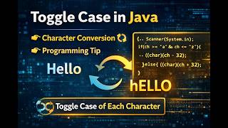 Toggle Case of Each Character in Java | String Program 🔥 Interview Question