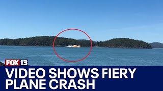 shows fiery small plane crash into WA waters near Orcas Island | FOX 13 Seattle