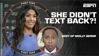 ANSWER THE QUESTION! Molly Qerim demands answers & REFUSES Stephen A.’s texts! 😂 | First Take