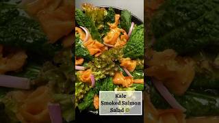 Kale Smoked Salmon Salad 🥗🍣 #healthylifestyle #diet #weightloss