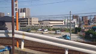 【警笛あり】広電3800形宮島口行き 荒手車庫前通過