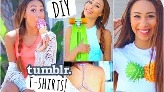 Easy and Quick DIY T Shirts Inspired by Tumblr Photos! ☼ | MyLifeAsEva