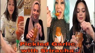 Pickled Garlic w/ Sriracha Trend on Tiktok (Compilation)
