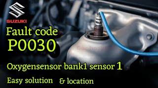 SUZUKI P0030 Heated oxygen sensor bank 1 sensor 1 solution \u0026 location.