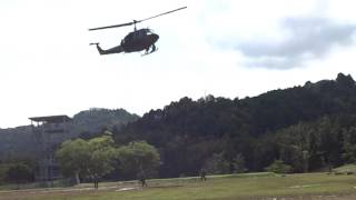 レンジャー部隊がUH-1ヘリから降下【陸上自衛隊模擬戦闘訓練1】