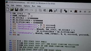 Programming a 2D wire frame game with BBC BASIC for windows. Part 3
