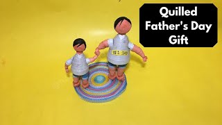 Quilled Fathers Day Gift | Paper Quilling Miniature Gift Ideas