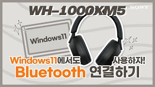 [강의] WH-1000XM5, Windows 11에서도! WH-1000XM5 블루투스 연결해서 편-한 작업 즐기자!