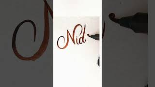 Nida Name ASMR Brush Calligraphy#nidaabal   #viral #viralvideo #viralshorts #myname  #romantic