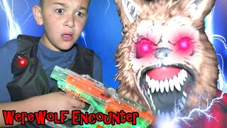 WEREWOLF NERF WAR at NIGHT with UNDERCOVER COPS