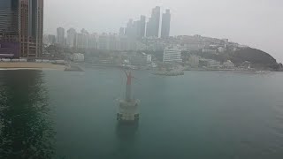 航拍 韓國 釜山 海雲台 海灘