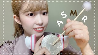 【ASMR】タッピング＆耳かきでスクラッチング😯音フェチ/キャンメイクマシュマロフィニッシュパウダーの音