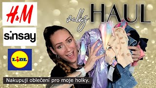 HAUL/ H\u0026M, Sinsay, Lidl/ velký nákup oblečení pro moje holky