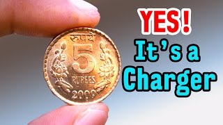 Charge Your Phone using COIN - Amazing Life Hack - Science Experiment