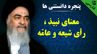 پنجره دانستنی ها - معنای نبیذ رأی شیعه و عامّه - آیت الله العظمی سیدمحمد شیرازی رحمه الله